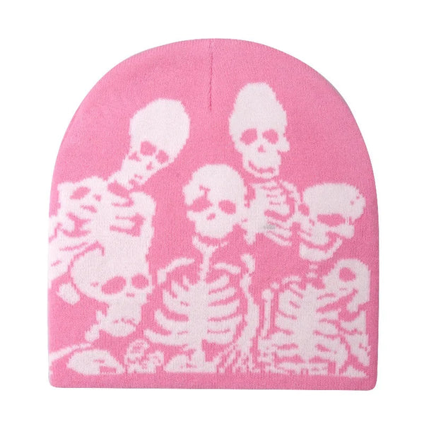 Family Affair Skeleton Beanie — vista frontale
