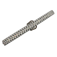 Faux Diamond Rhinestone Studded Pin Buckle Belt — dettaglio