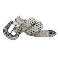 Faux Diamond Rhinestone Studded Pin Buckle Belt — in alternativa