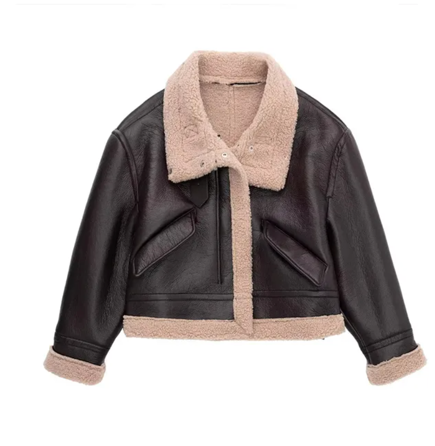 Faux Fur Leather Jacket — in alternativa