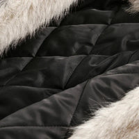Faux Fur Lined Coat Jacket — vista posteriore