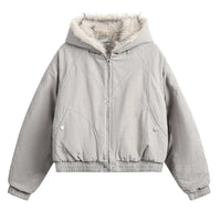 Faux Fur Lined Coat Jacket — vista frontale