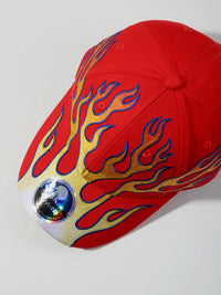 Flame Embroidered Baseball Cap — vista laterale