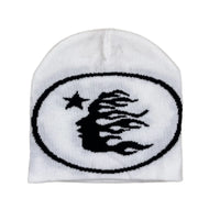 Flaming Head Jacquard Beanie — vista frontale