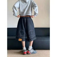 Flipped Denim Shorts Jorts — dettaglio del tessuto