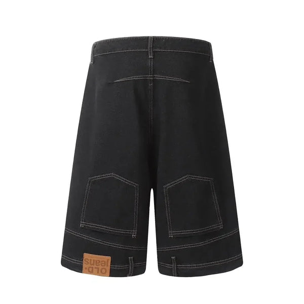 Flipped Denim Shorts Jorts — vista frontale