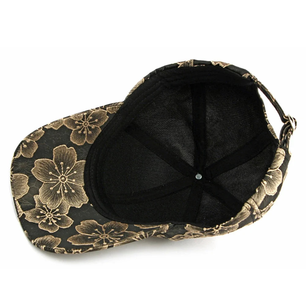 Floral All Over Graphic Baseball Cap — vista completa