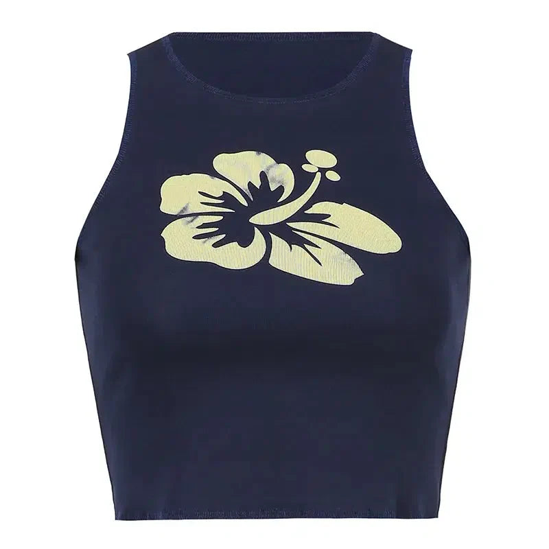Floral Tank Top — vista frontale