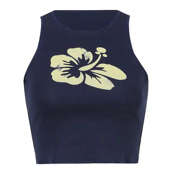 Floral Tank Top — vista frontale