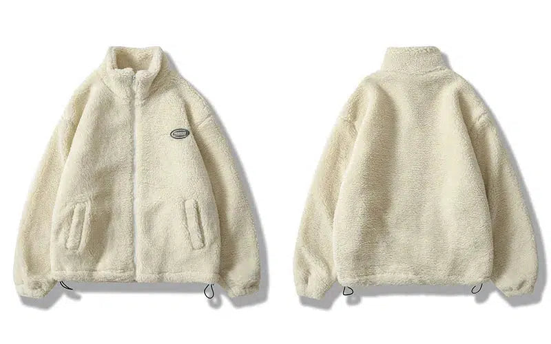 Fluffy Zip Up Fleece Jacket — vista frontale