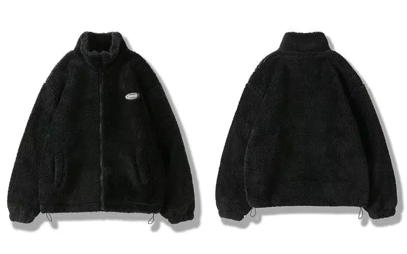 Fluffy Zip Up Fleece Jacket — vista posteriore