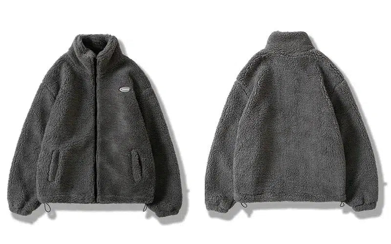 Fluffy Zip Up Fleece Jacket — dettaglio