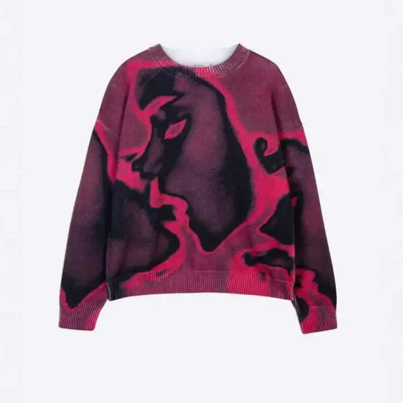 For The Night Graphic Knit Sweater — dettaglio del tessuto