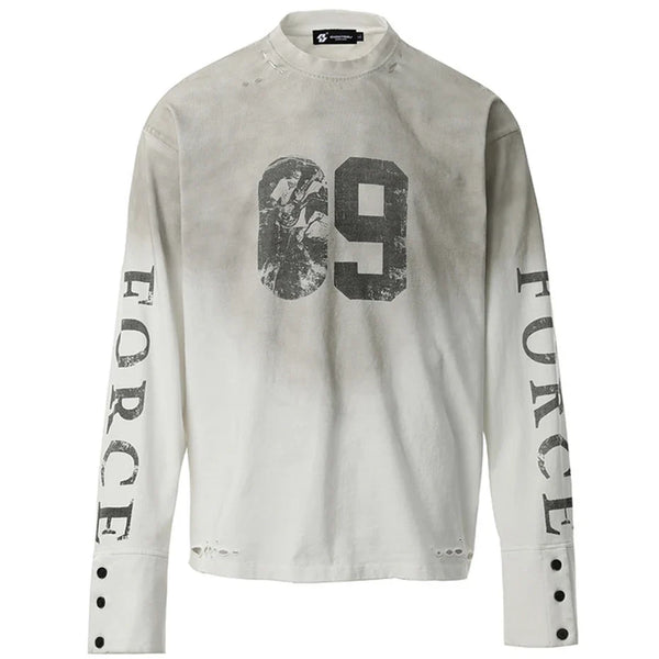 Y2K Force Graphic Long Sleeve Top