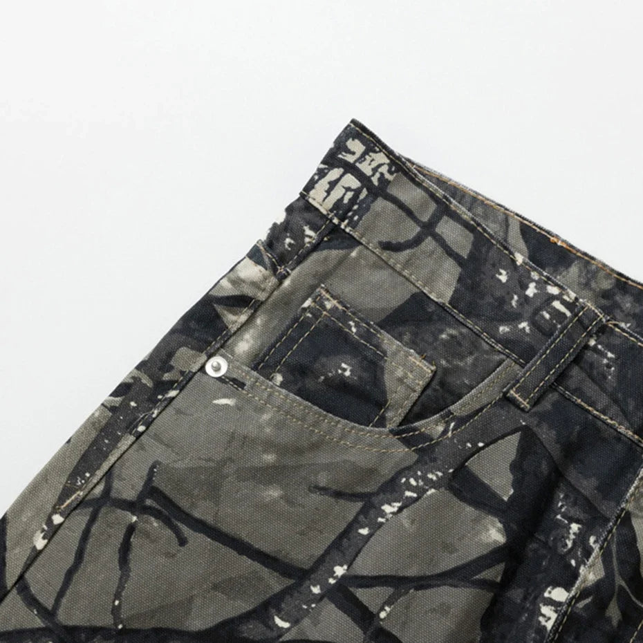 Forest Camo Baggy Jeans — vista laterale