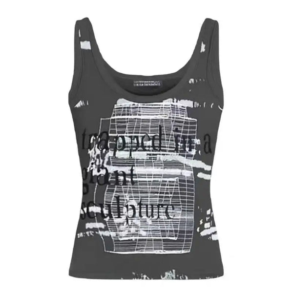 Free Me Graphic Tank Top — vista frontale