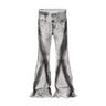 Y2K Fringed Gradient Wide Flare Denim Jeans