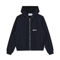 Full Zip Up Hooded Denim Jacket — dettaglio