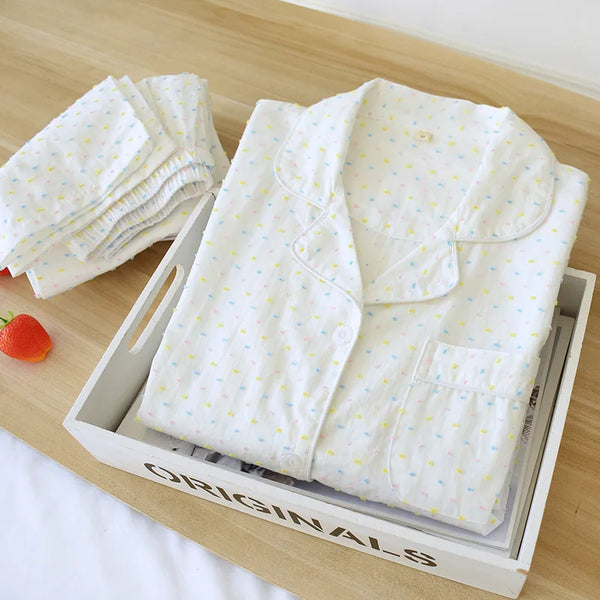 Gauze Cotton Pyjama Set — vista frontale