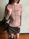 Y2K Geometric Long Sleeve Mesh Top
