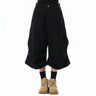 Y2K Goblin Core Black Cargo Jorts