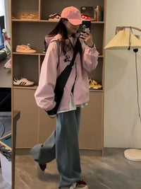Gorpcore Pink Track Windbreaker Jacket — vista posteriore