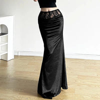 Gothic Black Trumpet Long Maxi Skirt — in alternativa