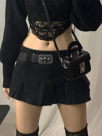 Gothic Low Waist Micro Mini Skirt — vista frontale