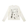 Y2K Graffiti Graphic Learning Knitted Sweater