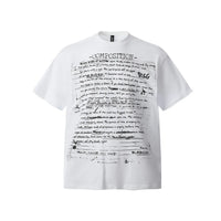 Graffiti Letter Print T shirt — vista frontale