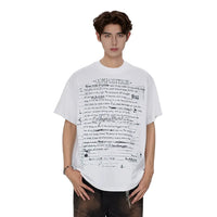 Graffiti Letter Print T shirt — dettaglio della stampa