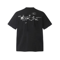 Graffiti Letter Print T shirt — dettaglio del tessuto