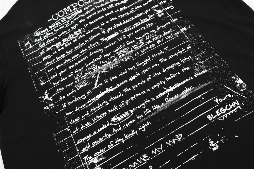 Graffiti Letter Print T shirt — vista completa