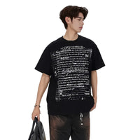Graffiti Letter Print T shirt — dettaglio