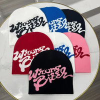 Graffiti Spray Graphic Beanie — dettaglio del tessuto