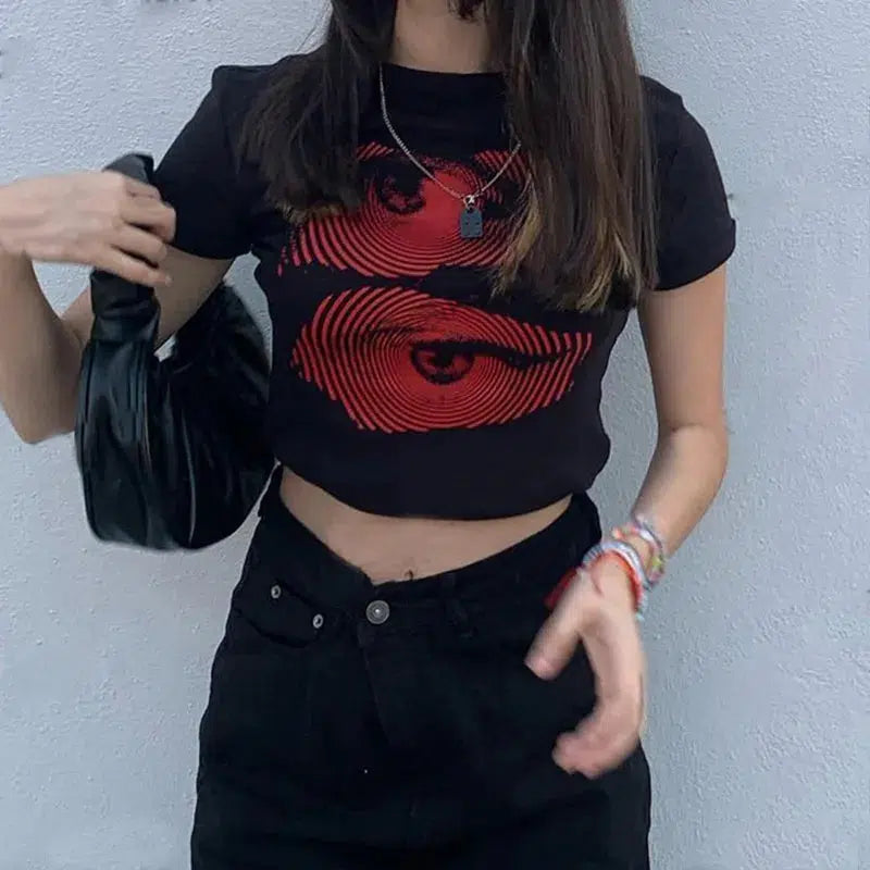 Graphic Crop Top — vista posteriore