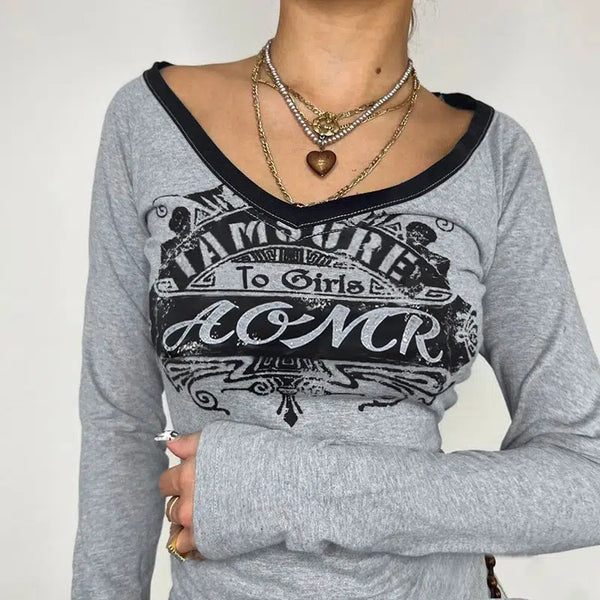 Graphic Long Sleeve Top — vista frontale