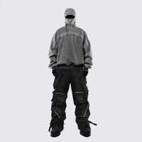 Grey Balaclava Zip Up Hoodie — vista completa
