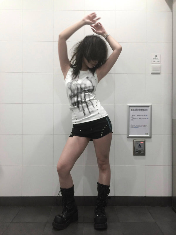 Y2K Grunge Aesthetic Graphic Tank Top