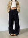 Y2K Grunge Black Baggy Womens Jeans