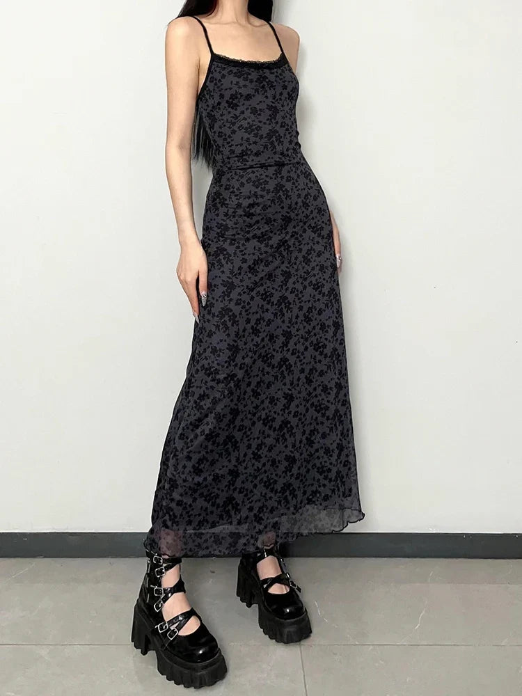 Grunge Long Maxi Dress — dettaglio della stampa