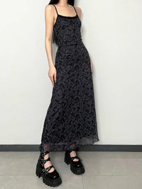 Grunge Long Maxi Dress — dettaglio della stampa