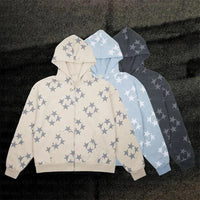 Grunge Star Zip Up Hoodie — vista completa