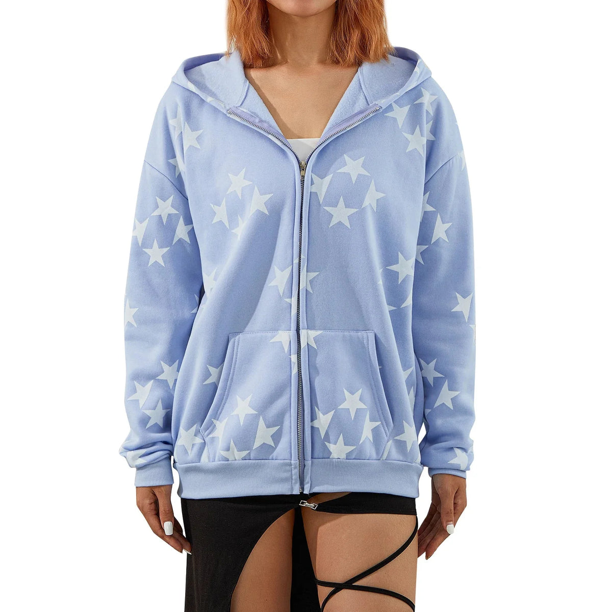 Grunge Star Zip Up Hoodie — dettaglio