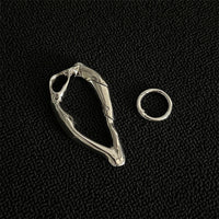 Half Heart Carabiner Belt Loop Keychain — vista frontale