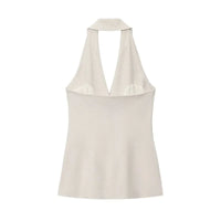 Halter Sleeveless Low Cut Top Vest — dettaglio