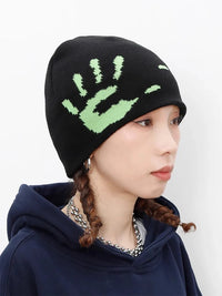 Hand Print Beanie — dettaglio della stampa