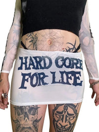Hard Core For Life See Through White Mini Skirt — in alternativa
