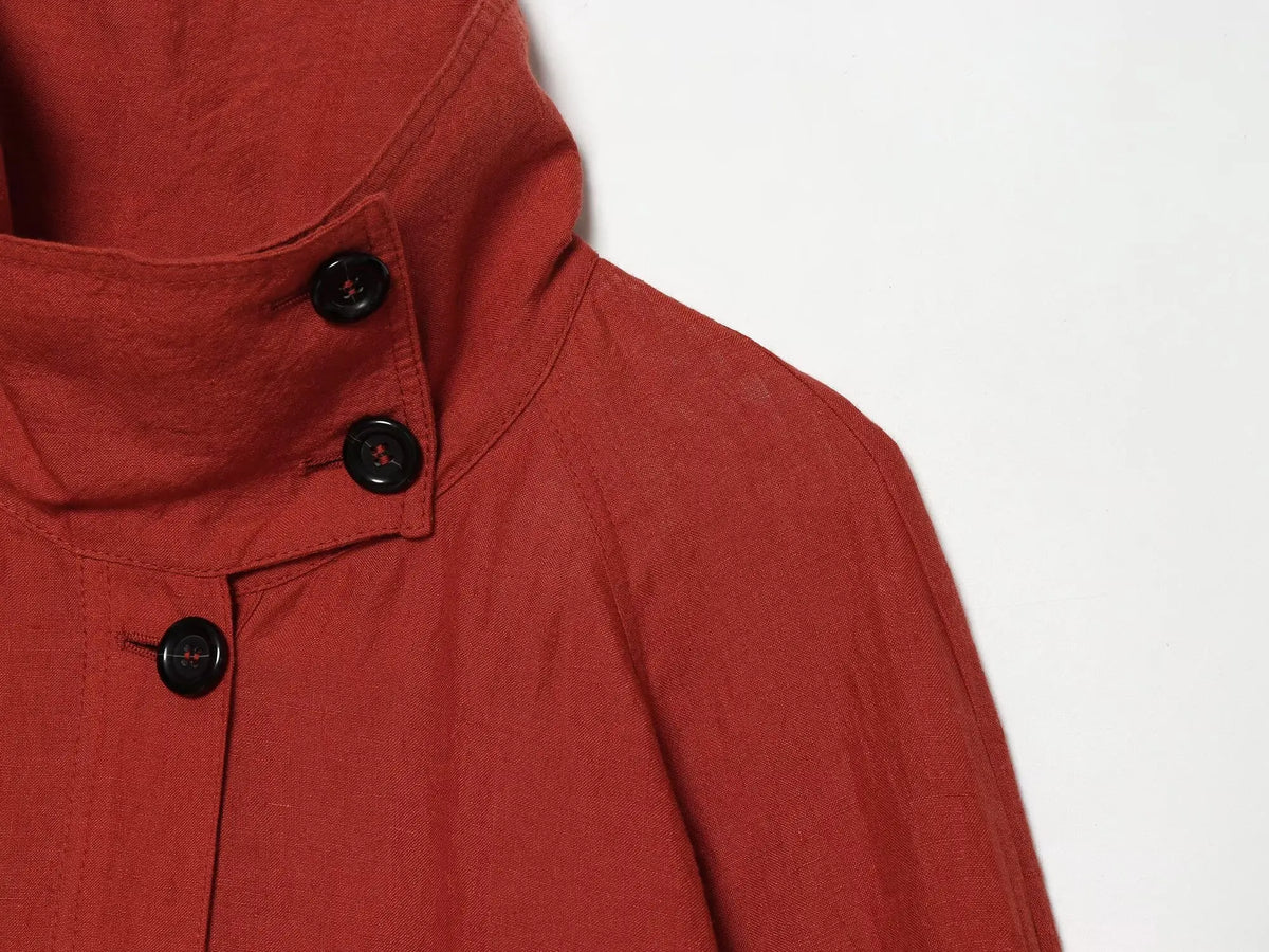 High Neck Lightweight 90s Style Windbreaker Jacket — dettaglio della stampa