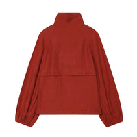 High Neck Lightweight 90s Style Windbreaker Jacket — vista laterale